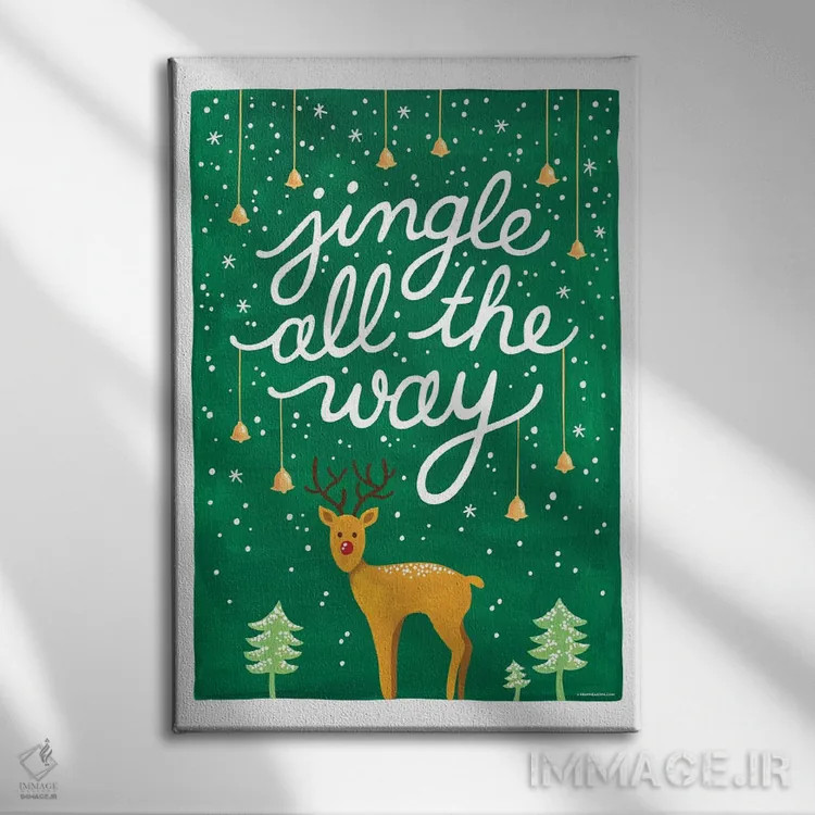 تابلو دکوراتیو زنگوله ها II اثر نور طحمه - نمای روبهرو روی دیوار