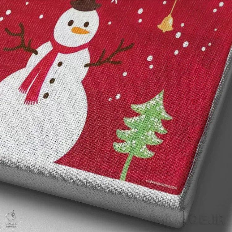 تابلو دکوراتیو زنگوله ها I اثر نور طحمه - نمای نزدیک بافت بوم