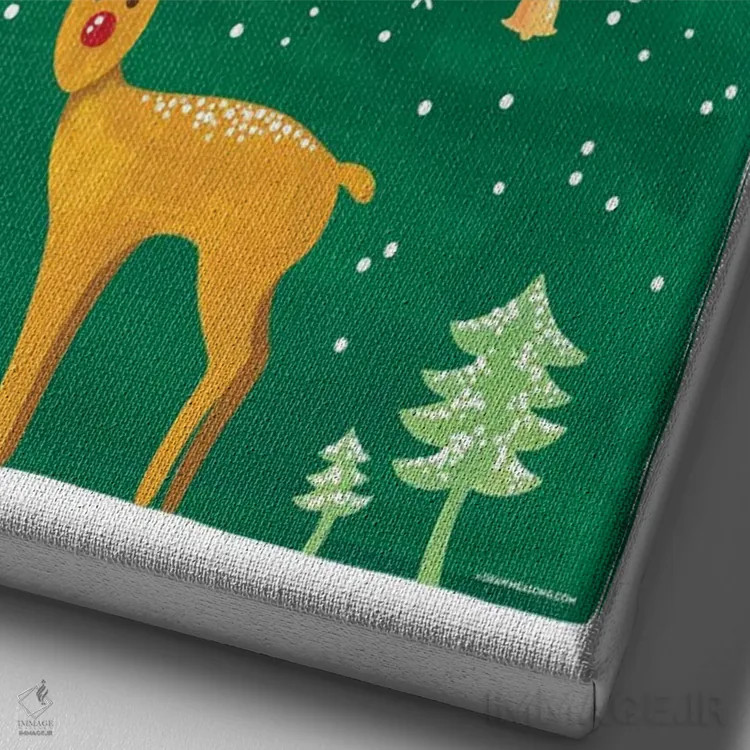 تابلو دکوراتیو زنگوله ها II اثر نور طحمه - نمای نزدیک بافت بوم