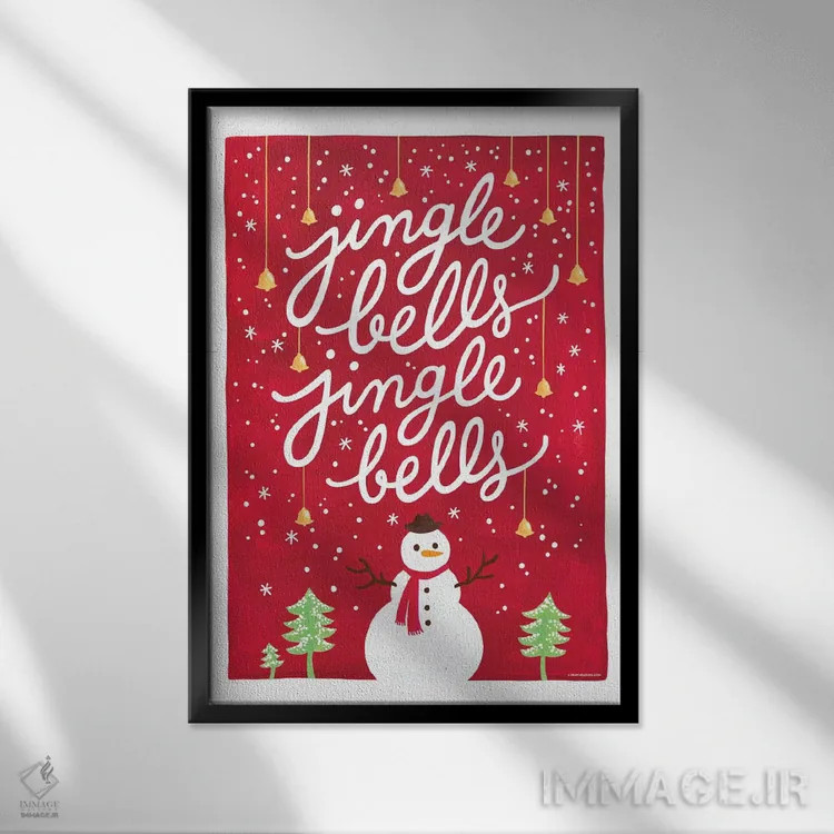 تابلو دکوراتیو زنگوله ها I اثر نور طحمه - نمای قابدار مشکی