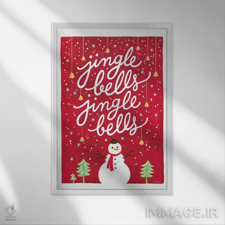 تابلو دکوراتیو زنگوله ها I اثر نور طحمه - نمای قابدار سفید