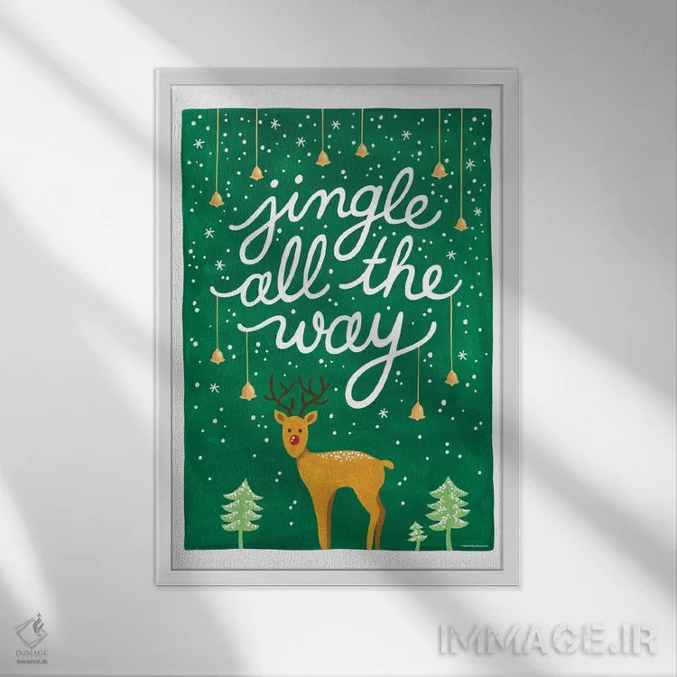 تابلو دکوراتیو زنگوله ها II اثر نور طحمه - نمای قابدار سفید