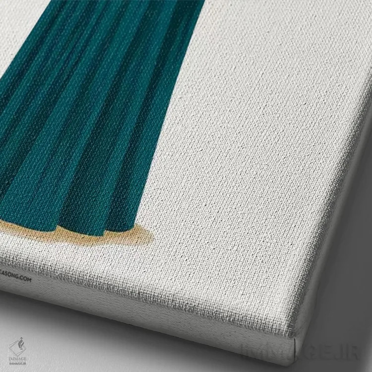 تابلو دکوراتیو ماری اثر نور طحمه - نمای نزدیک بافت بوم