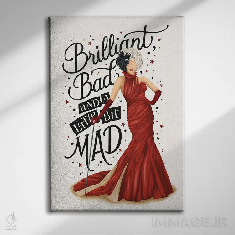 تابلو دکوراتیو کرولا اثر نور طحمه - نمای روبهرو روی دیوار