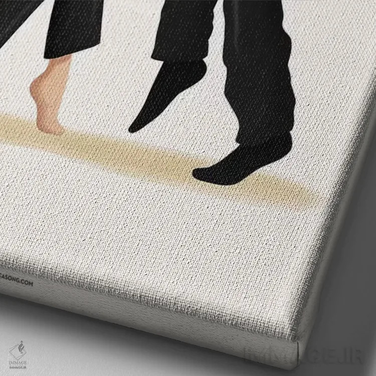 تابلو دکوراتیو داستان عامه پسند اثر نور طحمه - نمای نزدیک بافت بوم