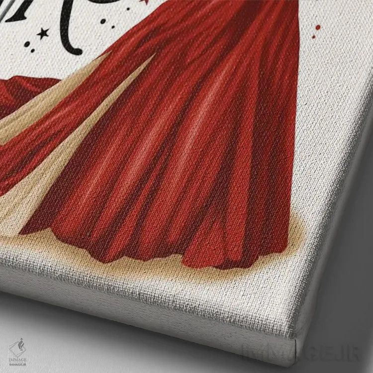 تابلو دکوراتیو کرولا اثر نور طحمه - نمای نزدیک بافت بوم