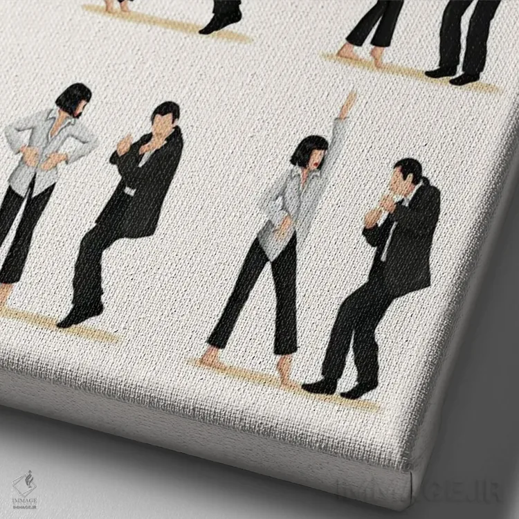 تابلو دکوراتیو داستان عامه پسند نسخه گسترش یافته اثر نور طحمه - نمای نزدیک بافت بوم