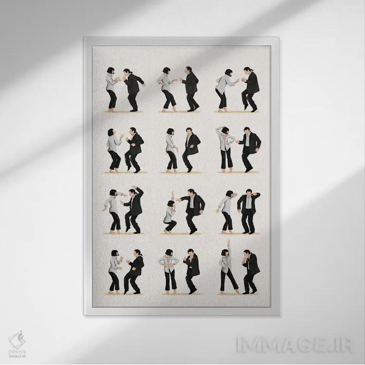 تابلو دکوراتیو داستان عامه پسند نسخه گسترش یافته اثر نور طحمه - نمای قابدار سفید