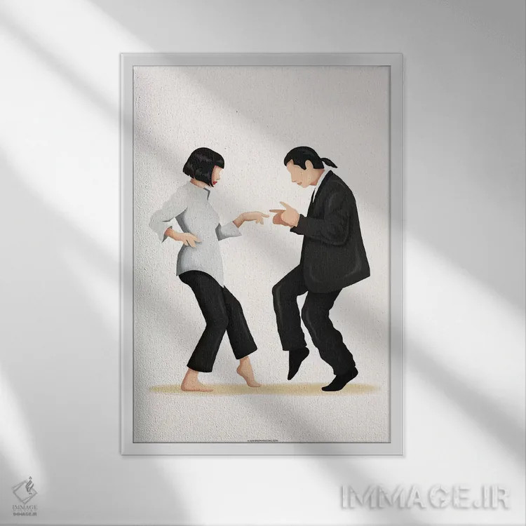 تابلو دکوراتیو داستان عامه پسند اثر نور طحمه - نمای قابدار سفید