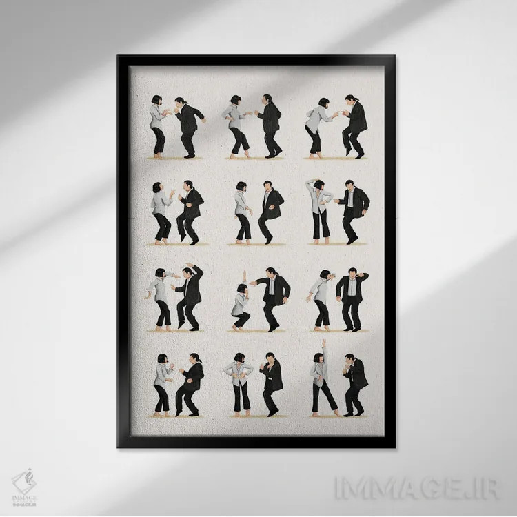 تابلو دکوراتیو داستان عامه پسند نسخه گسترش یافته اثر نور طحمه - نمای قابدار مشکی