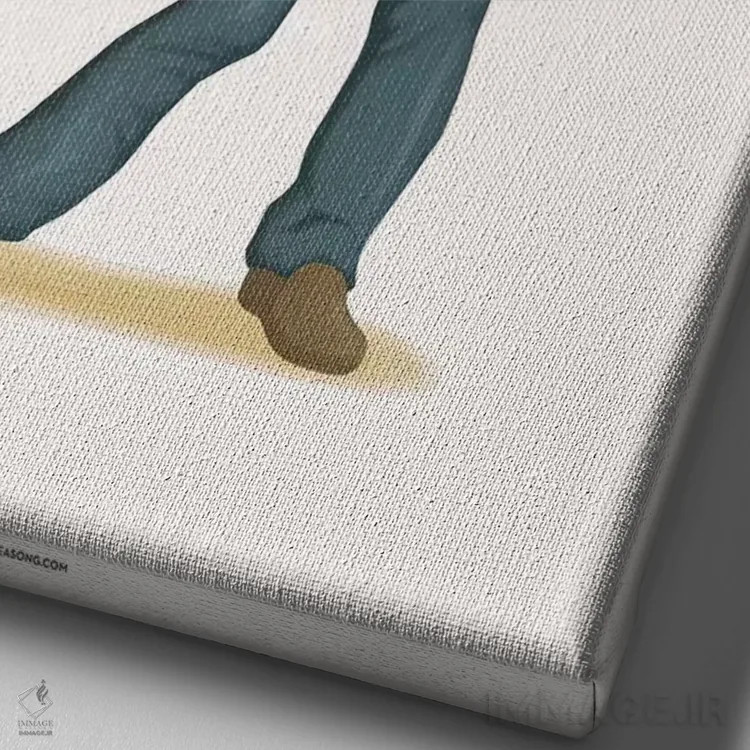 تابلو دکوراتیو گوارا اثر نور طحمه - نمای نزدیک بافت بوم