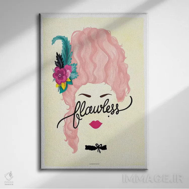 تابلو دکوراتیو ماری آنتوانت اثر نور طحمه - نمای روبهرو روی دیوار