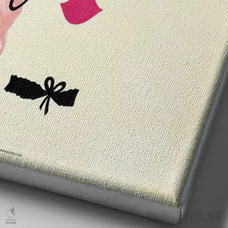 تابلو دکوراتیو ماری آنتوانت اثر نور طحمه - نمای نزدیک بافت بوم