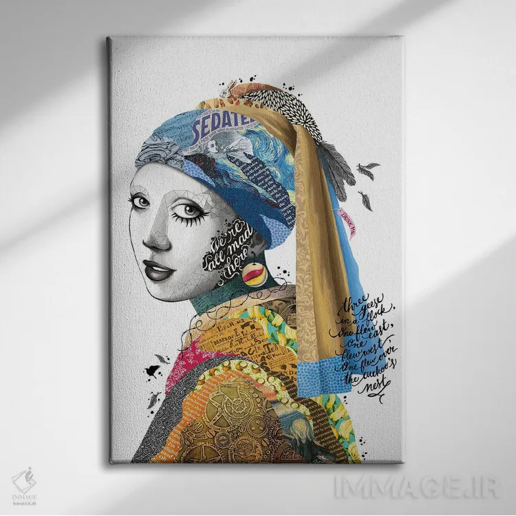 تابلو دکوراتیو همه اینجا دیوانه اند اثر نور طحمه - نمای روبهرو روی دیوار