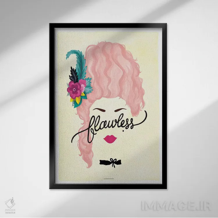 تابلو دکوراتیو ماری آنتوانت اثر نور طحمه - نمای قابدار مشکی