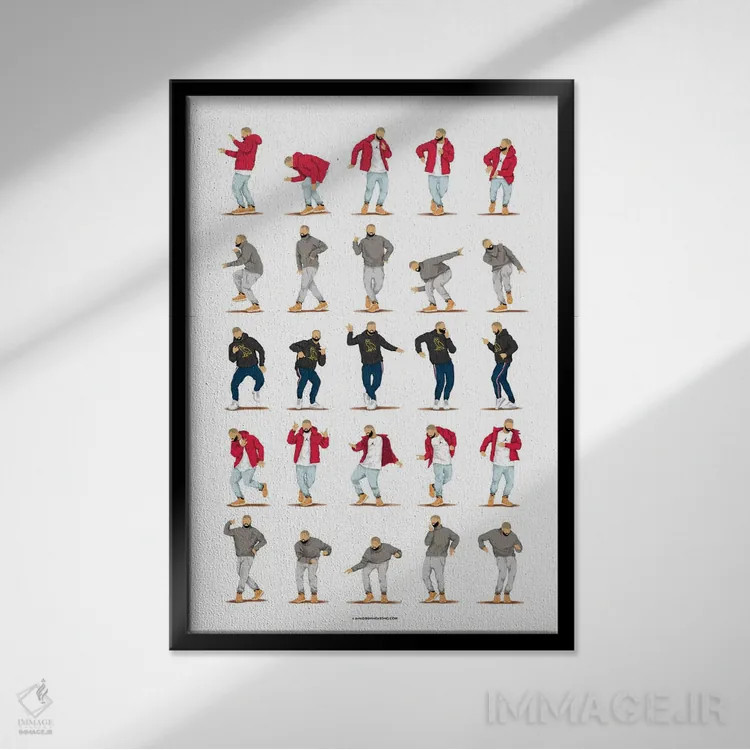 تابلو دکوراتیو زنگ تماس داغ اثر نور طحمه - نمای قابدار مشکی