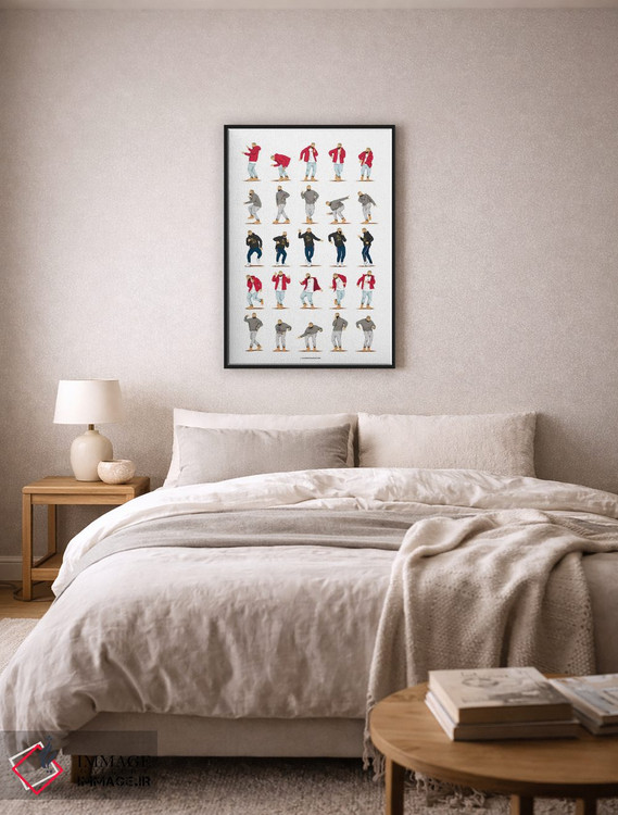 تابلو دکوراتیو زنگ تماس داغ اثر نور طحمه - D5B