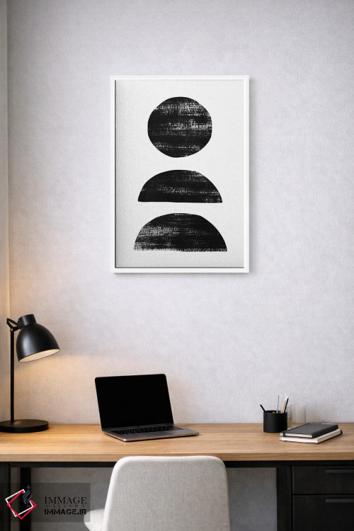تابلو مینیمال انتزاع II مشکی اثر نووو پرینتس - D1W