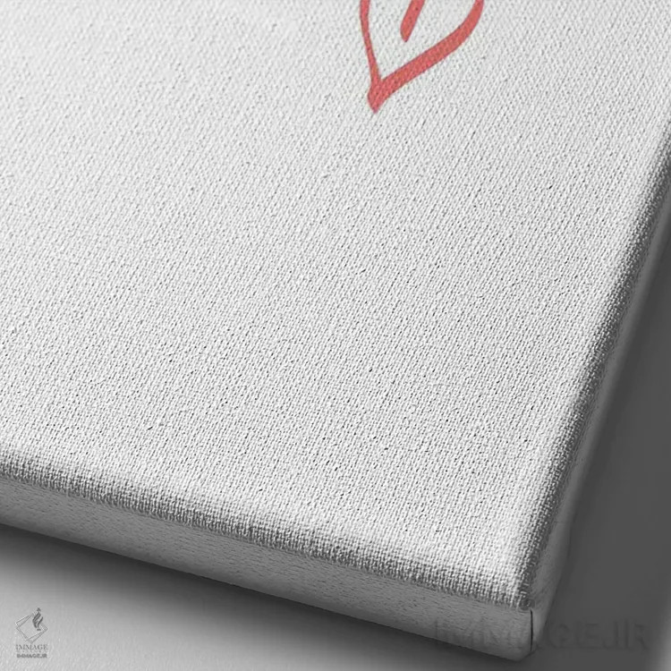 تابلو مینیمال دوستت دارم اثر نووو پرینتس - نمای نزدیک بافت بوم