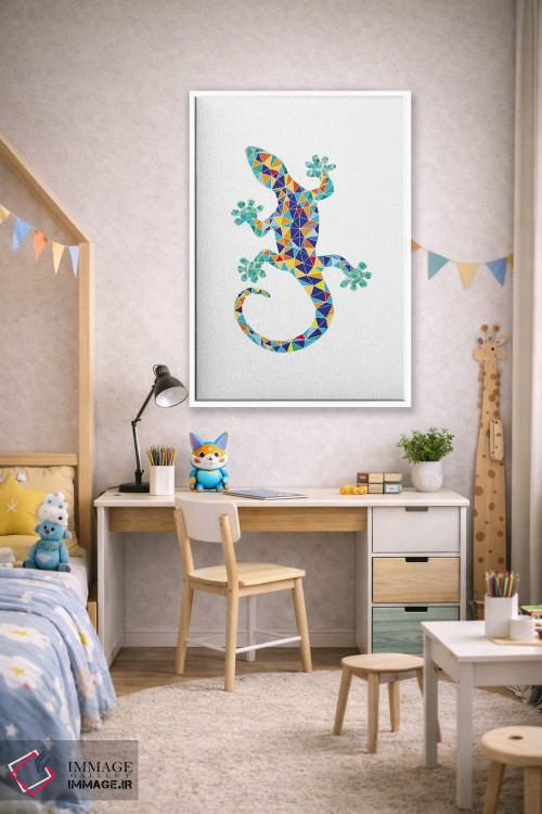 تابلو مینیمال اژدهای موزاییکی گائودی اثر نووو پرینتس - D1W