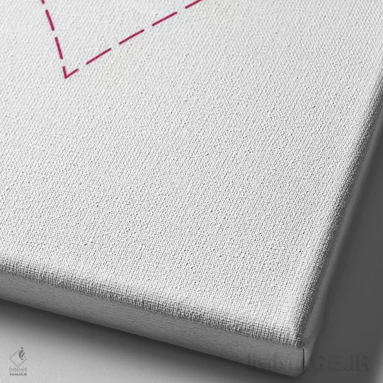 تابلو مینیمال هواپیمای کاغذی و قلب شماره ۲ اثر نووو پرینتس - نمای نزدیک بافت بوم