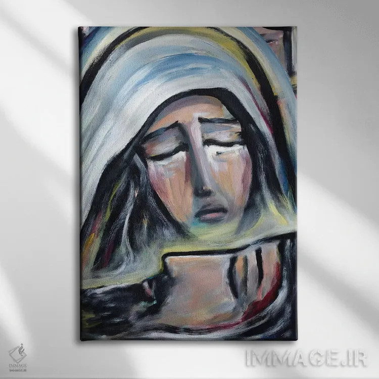 تابلو دکوراتیو سوگواری اثر نوویک - نمای روبهرو روی دیوار