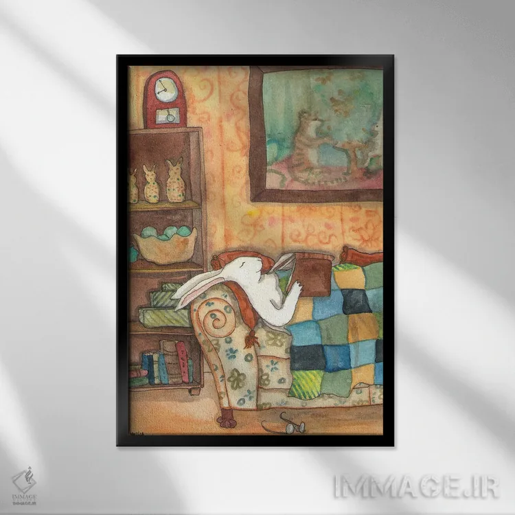 تابلو دکوراتیو یک کتاب خوب اثر نکیشا واندروون - نمای قابدار مشکی