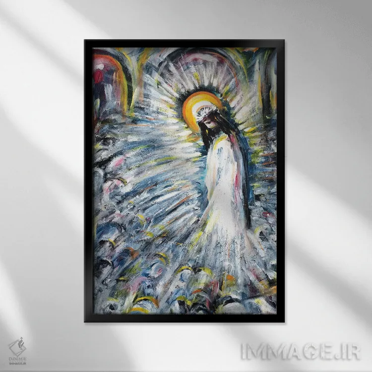 تابلو دکوراتیو درخشان اثر نوویک - نمای قابدار مشکی