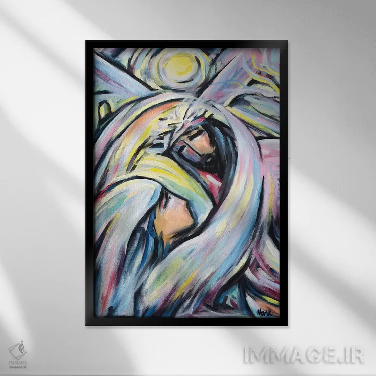 تابلو دکوراتیو در راهی پرخار اثر نوویک - نمای قابدار مشکی
