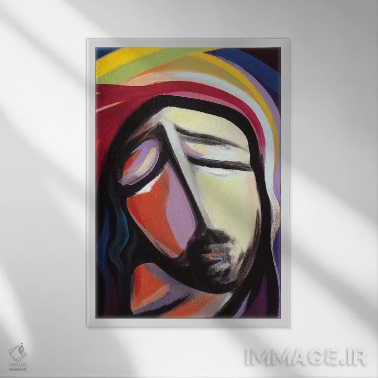 تابلو دکوراتیو درد اثر نوویک - نمای قابدار سفید
