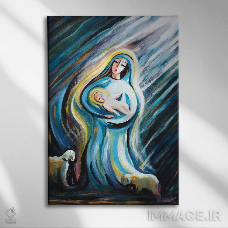 تابلو دکوراتیو تولد نجات دهنده اثر نوویک - نمای روبهرو روی دیوار