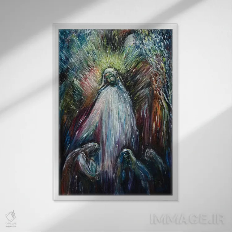 تابلو دکوراتیو شاگردان خواب آلود اثر نوویک - نمای قابدار سفید