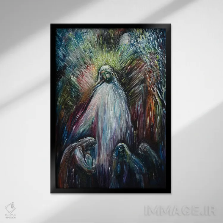تابلو دکوراتیو شاگردان خواب آلود اثر نوویک - نمای قابدار مشکی