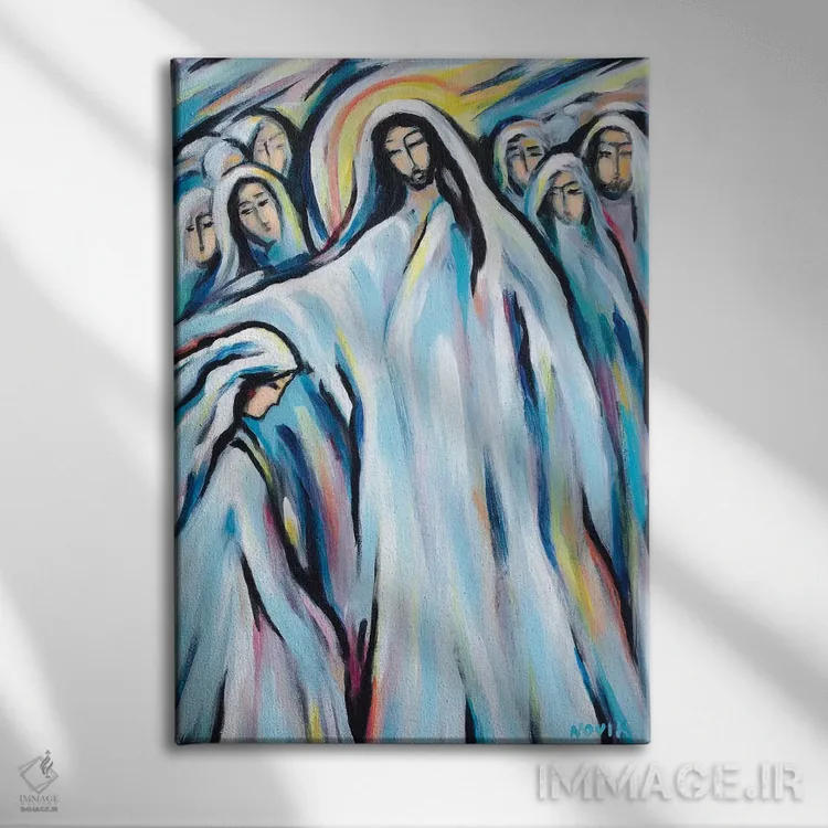تابلو دکوراتیو پروردگار و کودک اثر نوویک - نمای روبهرو روی دیوار