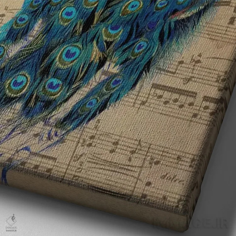 تابلو دکوراتیو پیس I اثر ناتاشا وسکوت - نمای نزدیک بافت بوم