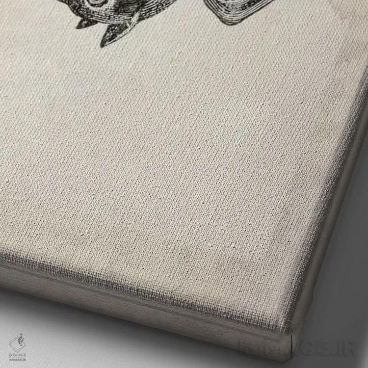 تابلو دکوراتیو خفاش ها ۴ اثر ناتاشا وسکوت - نمای نزدیک بافت بوم