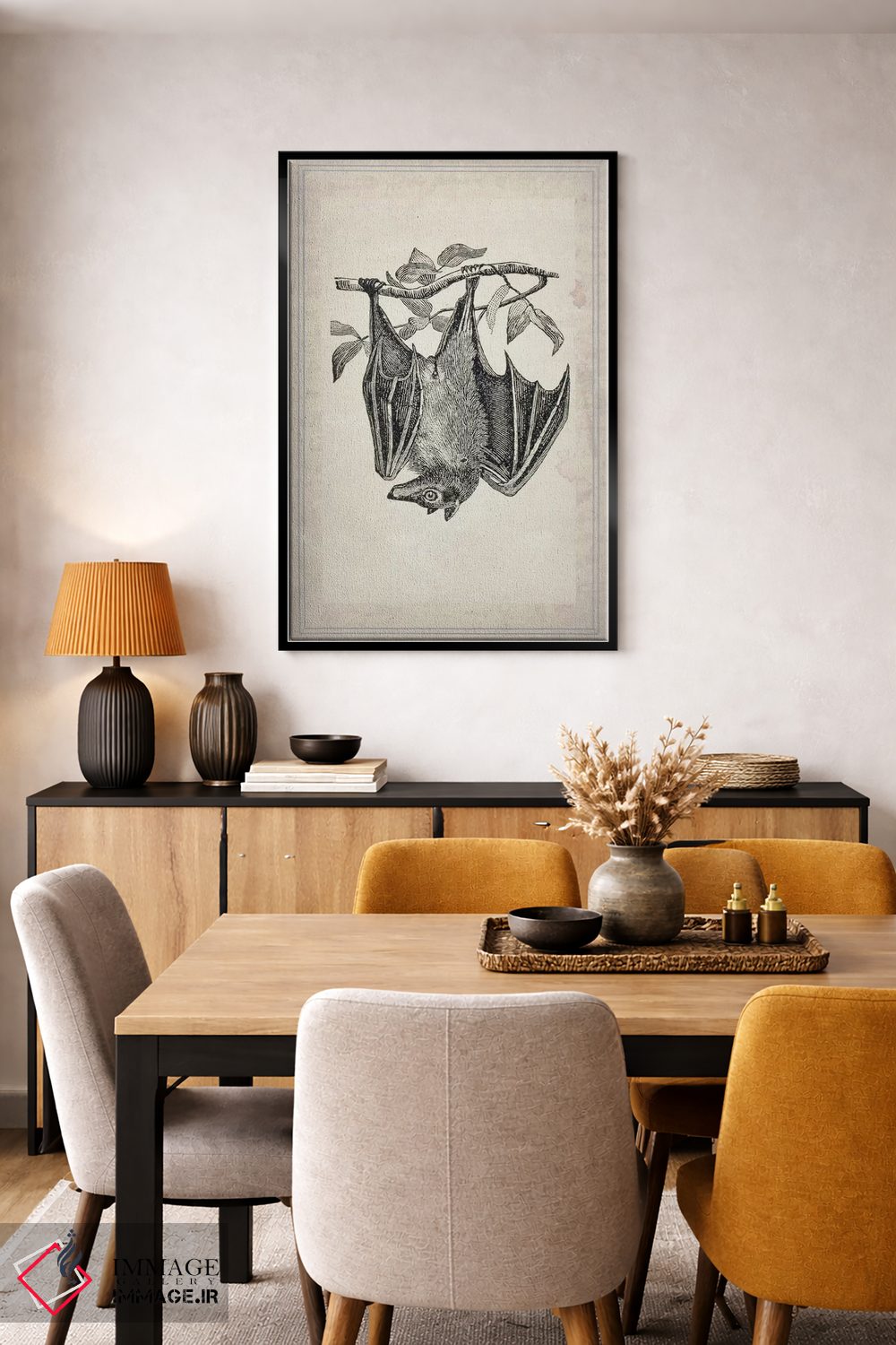 تابلو دکوراتیو خفاش ها ۴ اثر ناتاشا وسکوت - D5B