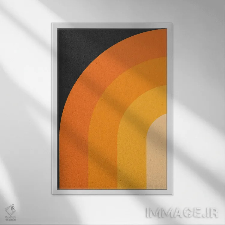 تابلو مینیمال رترو III اثر استودیوی هنر قدیم - نمای قابدار سفید