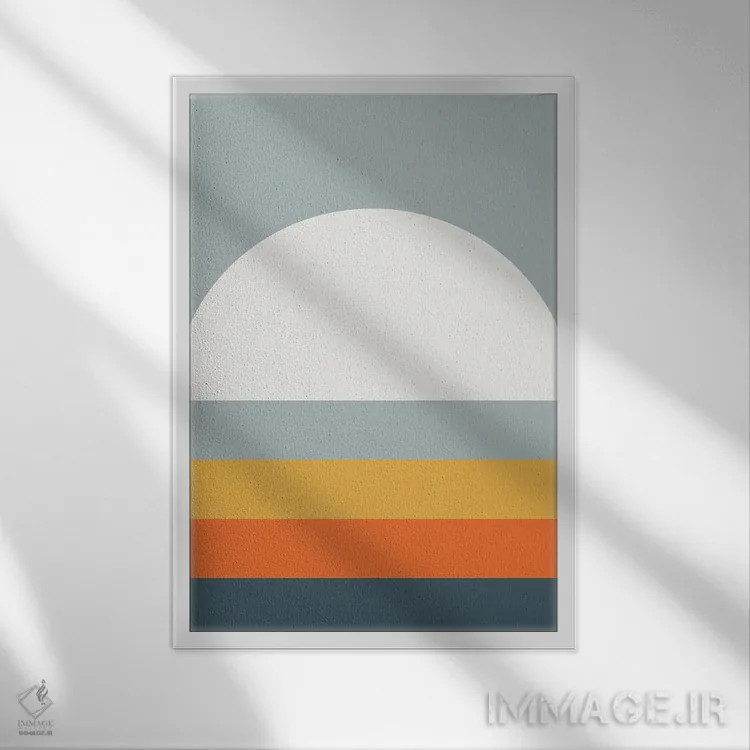 تابلو مینیمال جوینده خورشید I اثر استودیوی هنر قدیم - نمای قابدار سفید