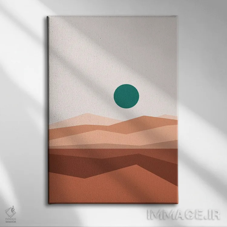 تابلو مینیمال دره IA اثر استودیوی هنر قدیم - نمای روبهرو روی دیوار