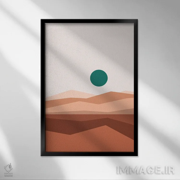 تابلو مینیمال دره IA اثر استودیوی هنر قدیم - نمای قابدار مشکی