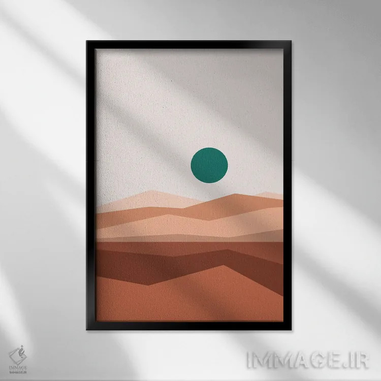 تابلو مینیمال دره IA اثر استودیوی هنر قدیم - نمای قابدار مشکی