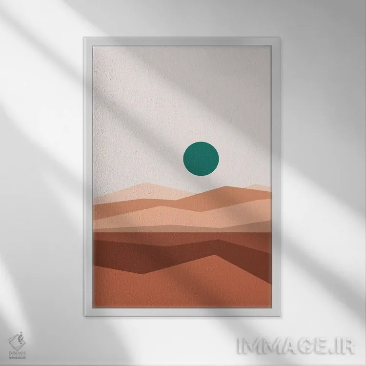 تابلو مینیمال دره IA اثر استودیوی هنر قدیم - نمای قابدار سفید