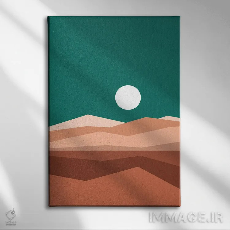 تابلو مینیمال دره IB اثر استودیوی هنر قدیم - نمای روبهرو روی دیوار