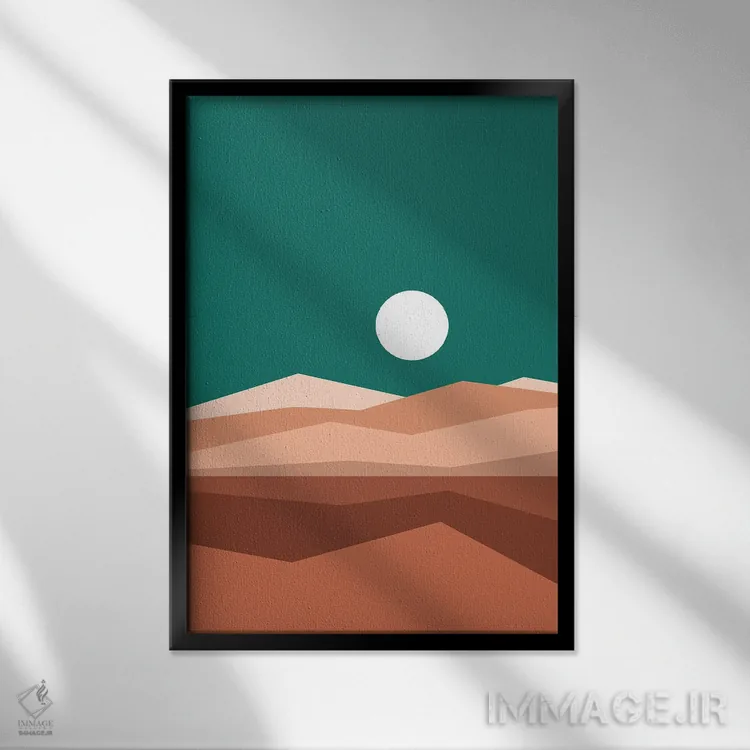تابلو مینیمال دره IB اثر استودیوی هنر قدیم - نمای قابدار مشکی