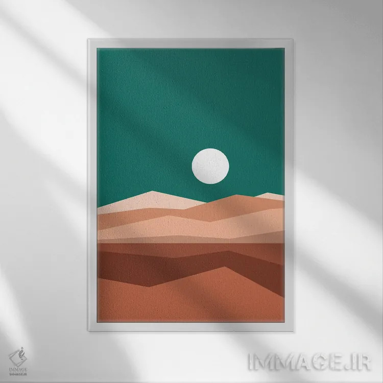تابلو مینیمال دره IB اثر استودیوی هنر قدیم - نمای قابدار سفید