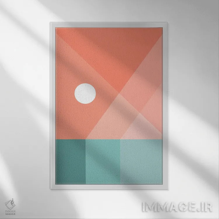 تابلو مینیمال منظره هندسی XII اثر استودیوی هنر قدیم - نمای قابدار سفید