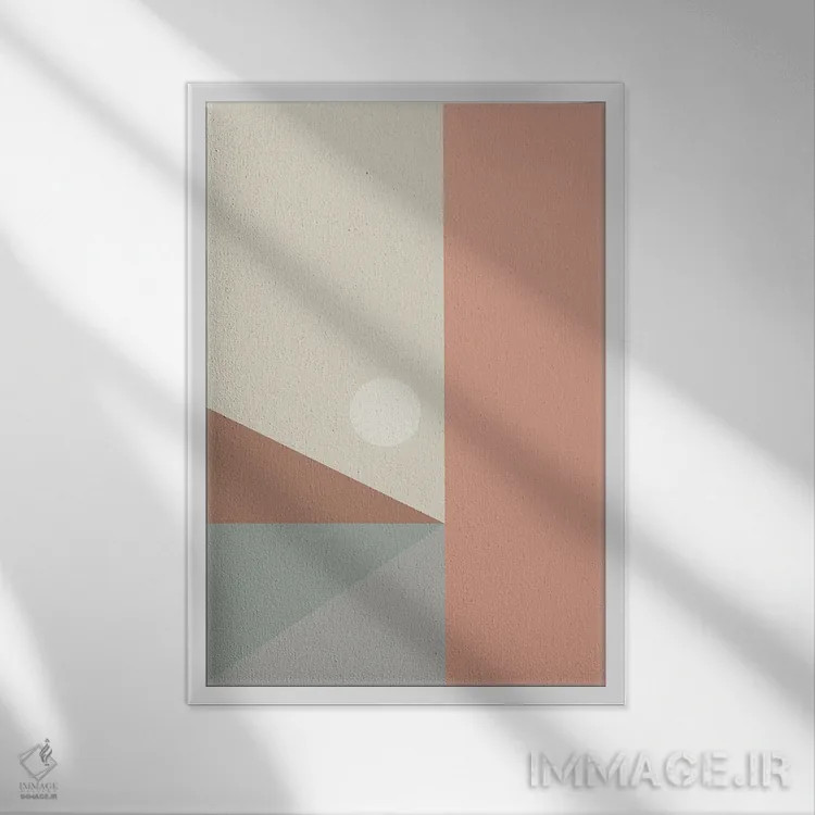تابلو مینیمال منظره هندسی I اثر استودیوی هنر قدیم - نمای قابدار سفید