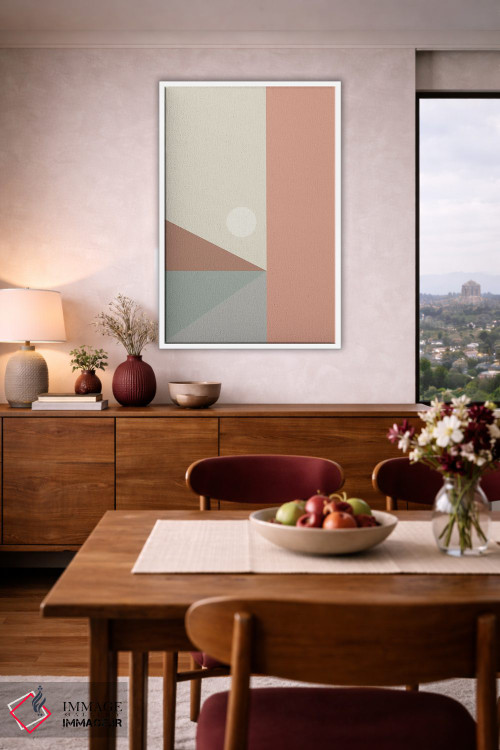 تابلو مینیمال منظره هندسی I اثر استودیوی هنر قدیم - D3W