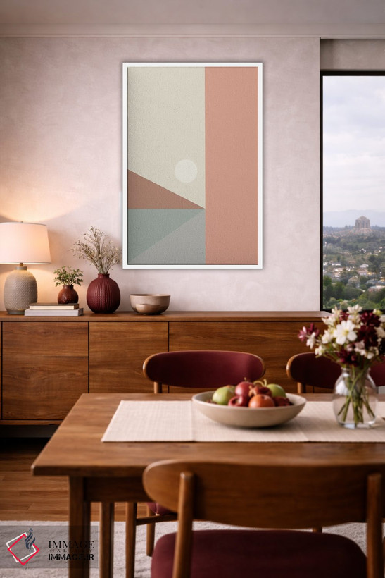 تابلو مینیمال منظره هندسی I اثر استودیوی هنر قدیم - D3W